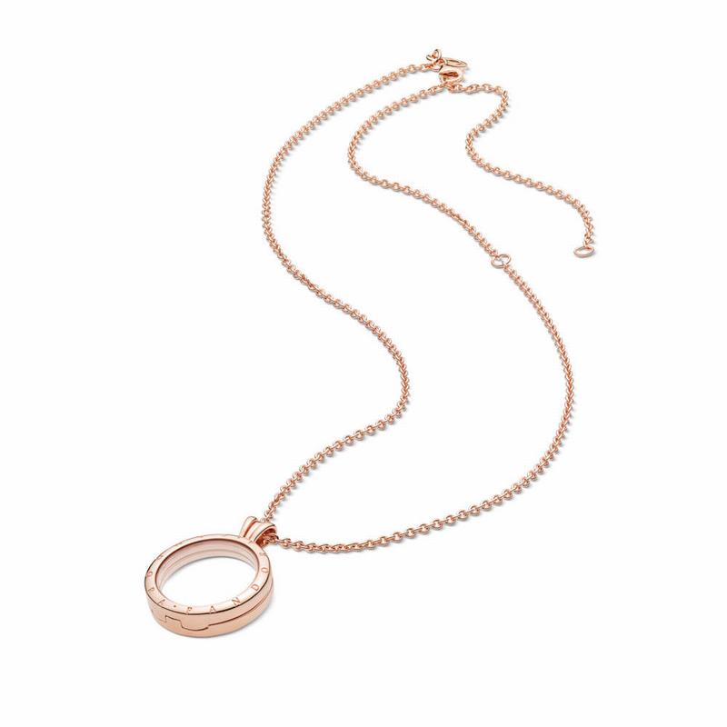 Pandora Rose™ Floating Locket Necklace Europe - Pandora Rose/Glass - 203615MZS